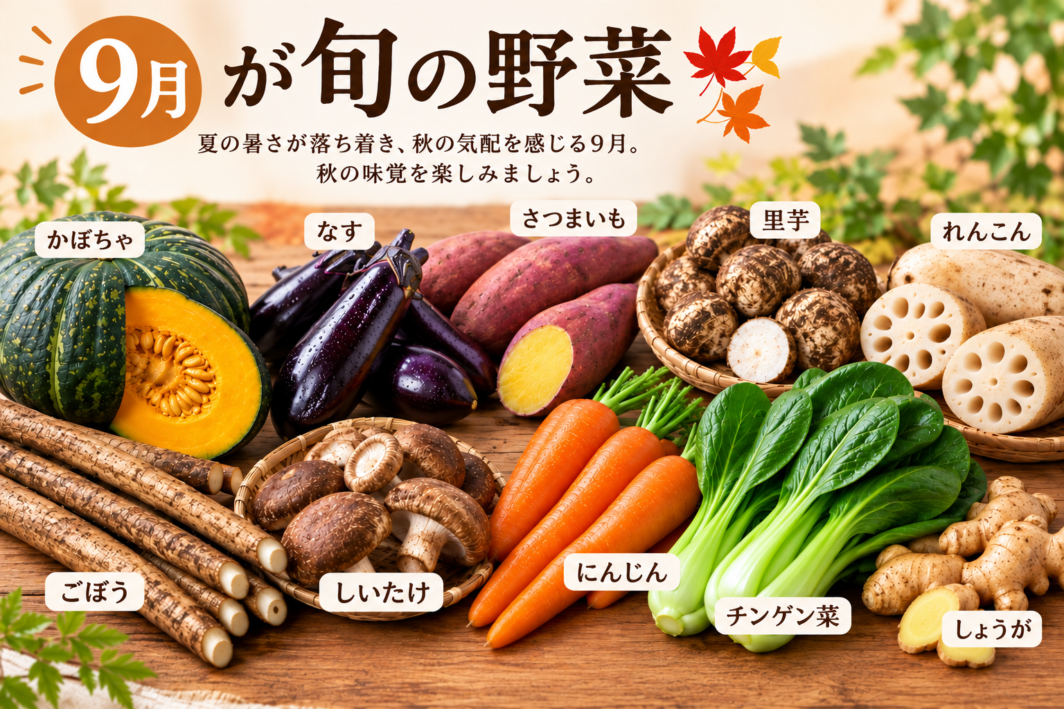 9月が旬の野菜10選｜秋においしい野菜の特徴と選び方を詳しく紹介